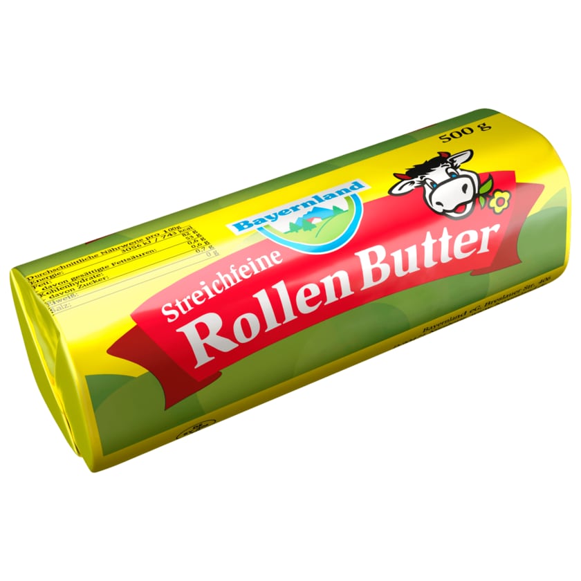 Bayernland Streichfeine Rollen Butter 500g